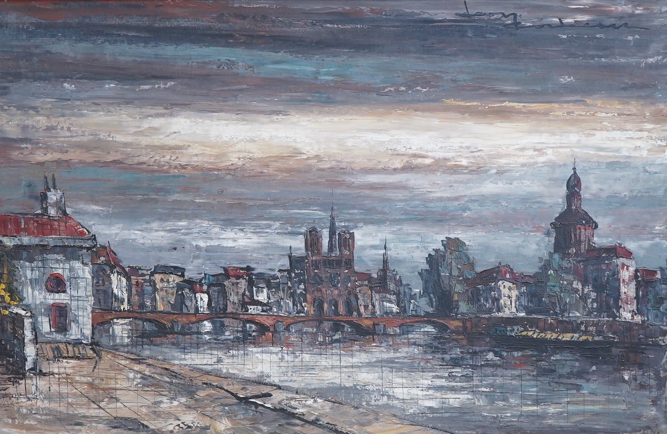 F. Forcorn, ‘Rotterdam’, signed, oil on canvas, 59 x 89cm